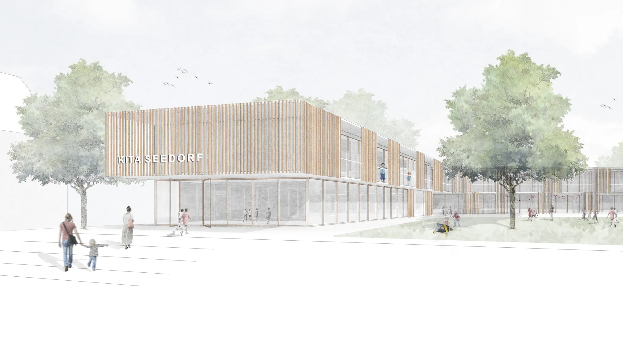 Visualisierung "Neubau Kita Seedorf"