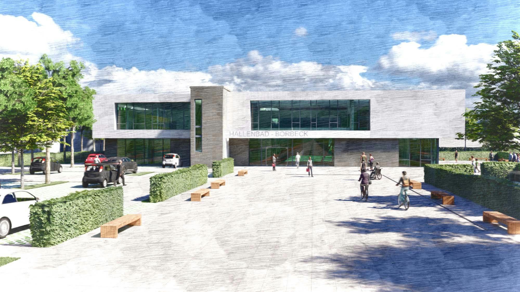 zuschlag neubau hallenbad essen borbeck gernamiastr competitionline