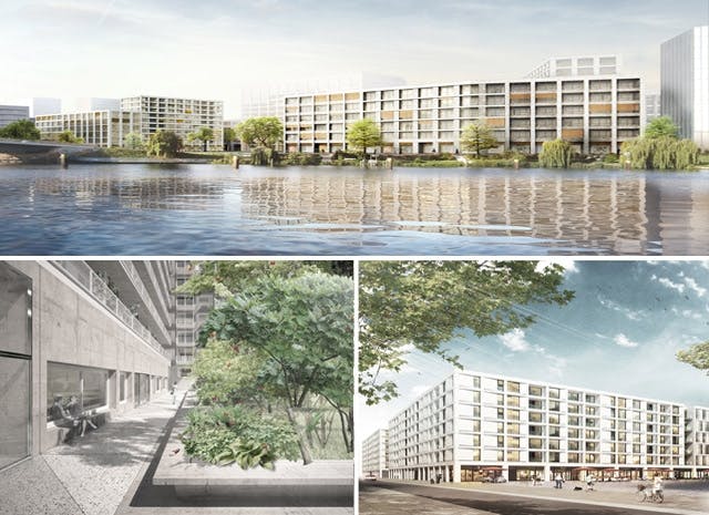 Gewinner Quartier Heidestraße MI1, MI 2, MI 3
oben: gmp Architekten
unten links: ROBERTNEUN™
unten rechts: CollignonArchitektur