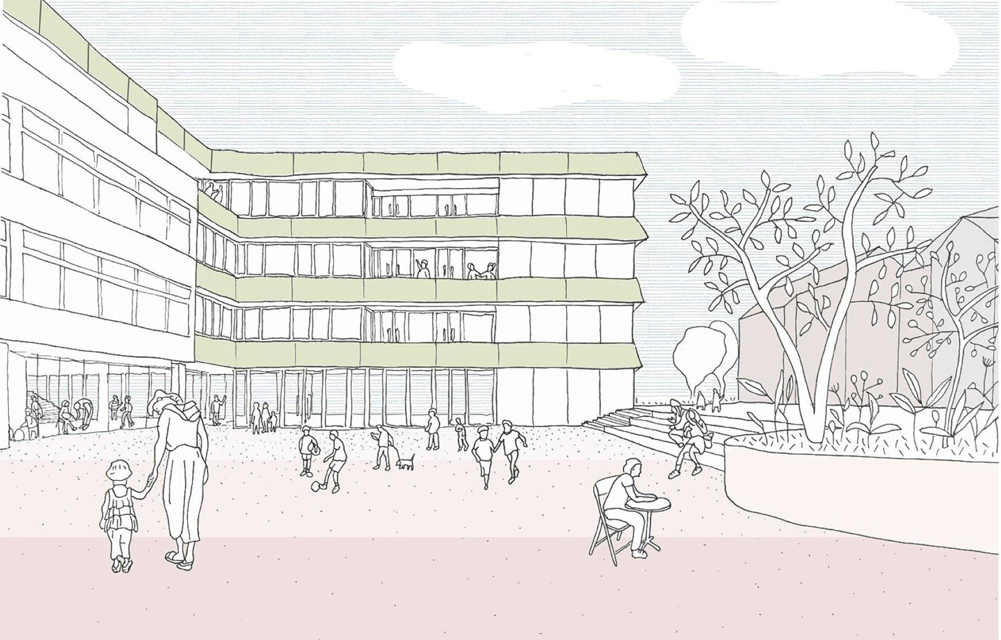 3. Preis Sanierung und Neubau EugenBolzGymnasium und Freianlagen in