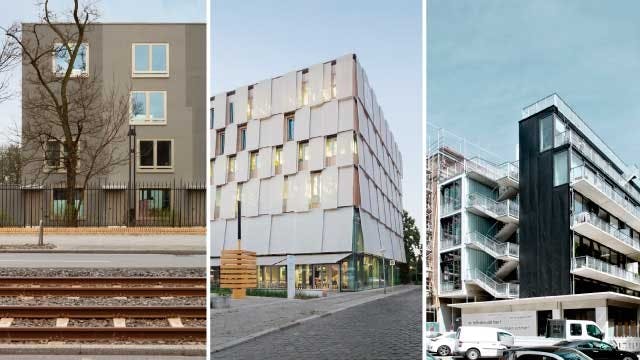 Die Preisträger von links nach rechts: AFF Architekten / Ludloff Ludloff Architekten / orange architekten