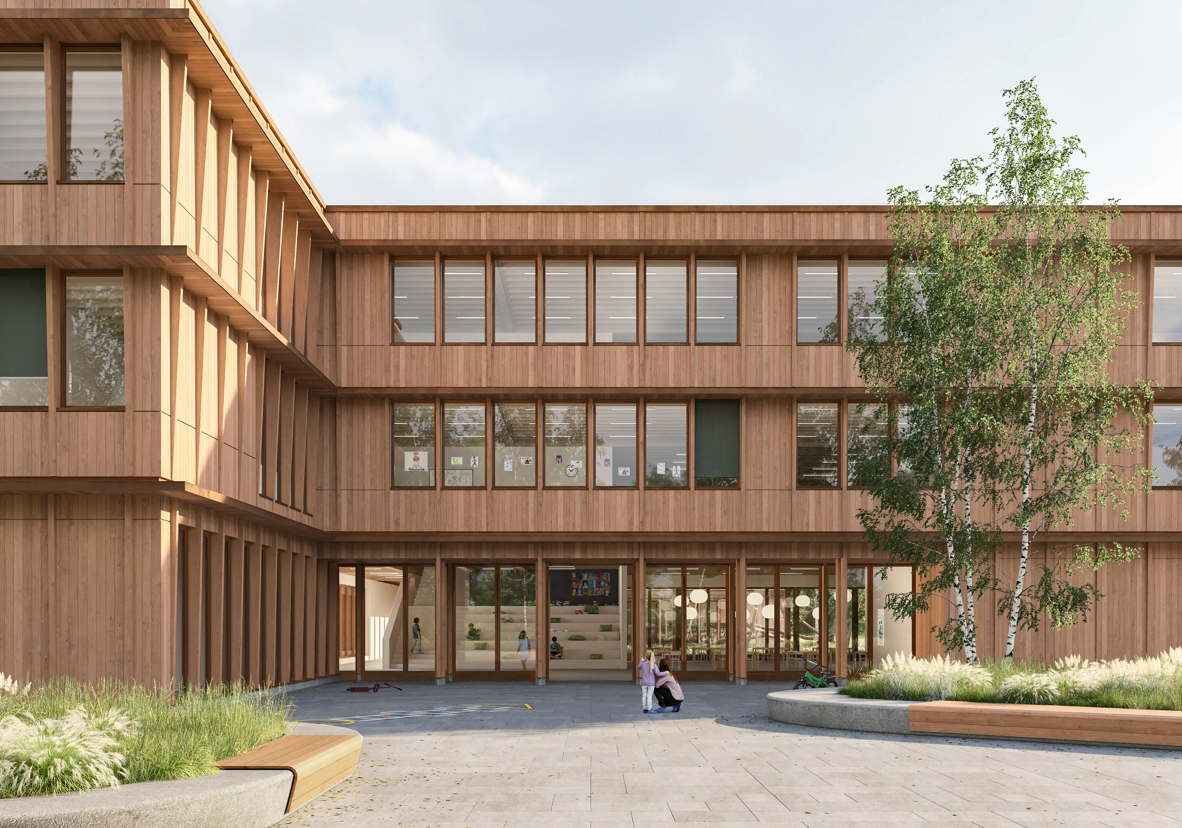 Perspektive Vorplatz / Haupteingang