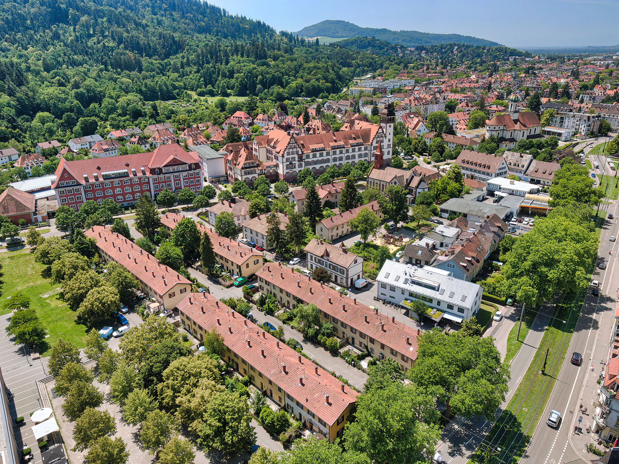 Luftbild Knopfhäusle-Siedlung