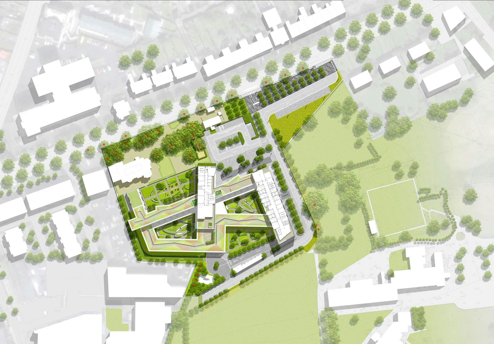 HSE replacement facility - site layout plan design development (planning application)