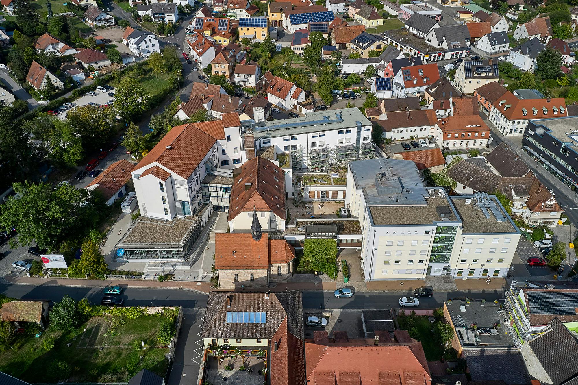Blick auf das Kreiskrankenhaus St. Anna in Höchstadt an der Aisch
