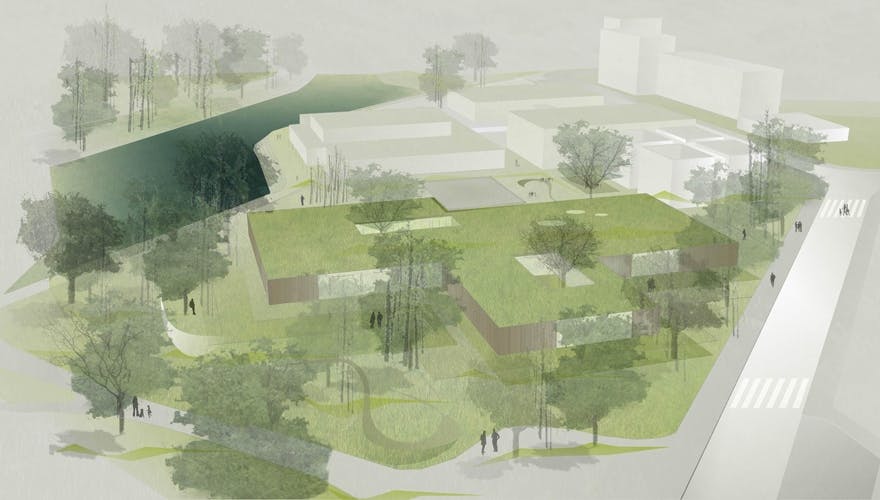 Erweiterungsbau der Erich-Kästner-Schule dasch zürn architekten - Perspektive