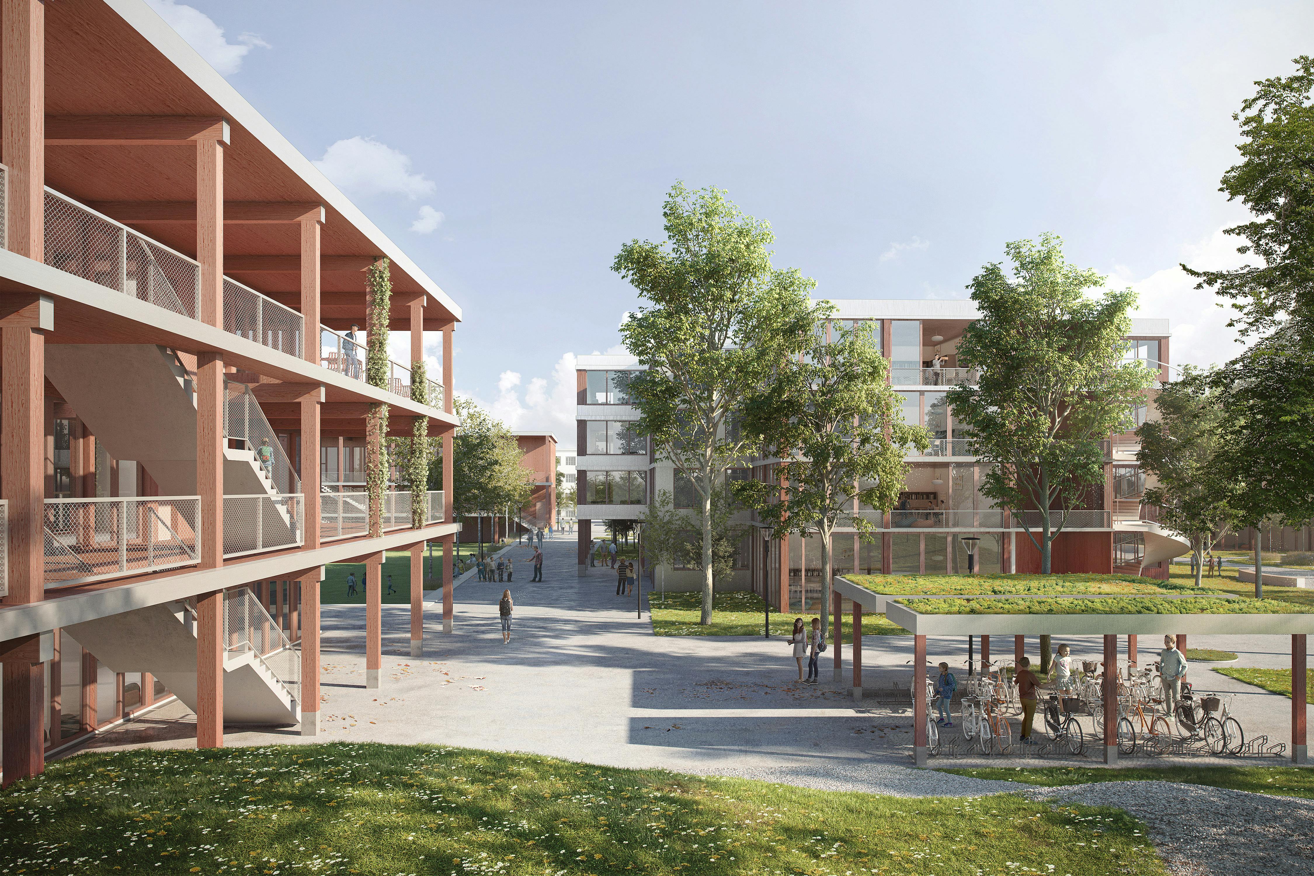 Die Erweiterungen und Neubauten auf dem Schulareal Luberzen sind alle aus Holz geplant