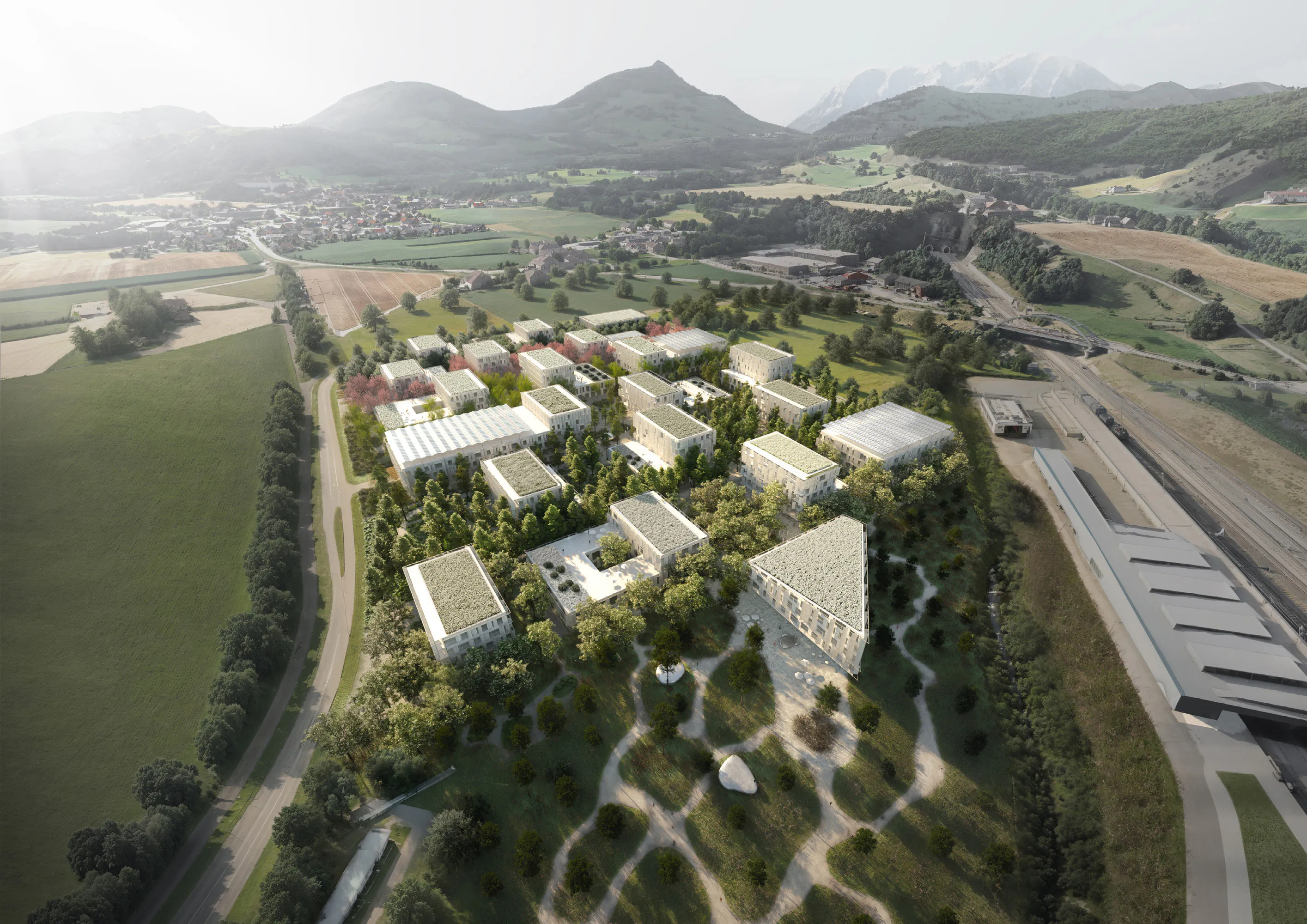 Technologiepark Lavanttal: eine produktive Landschaft.