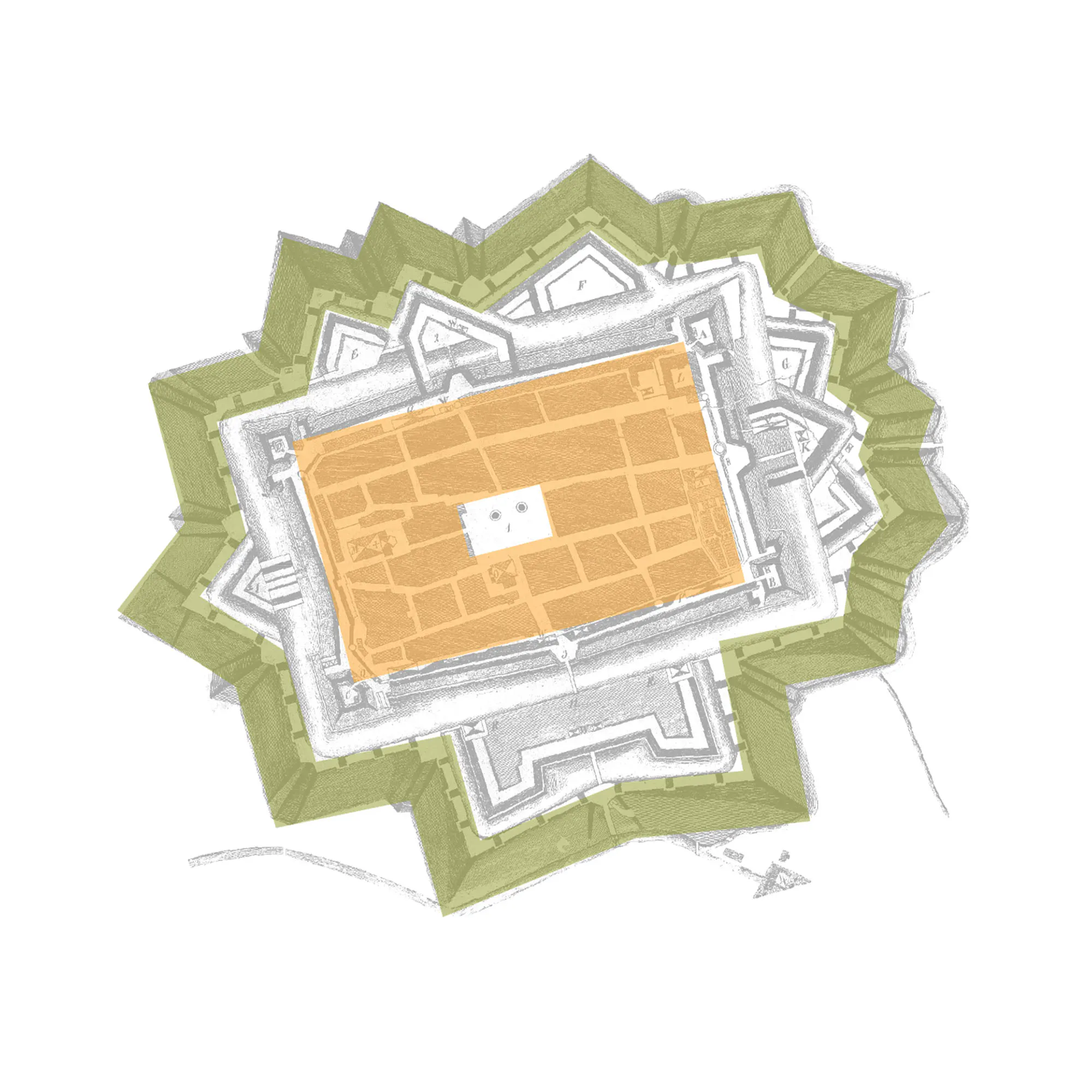 Piktogramm Festungsstadt