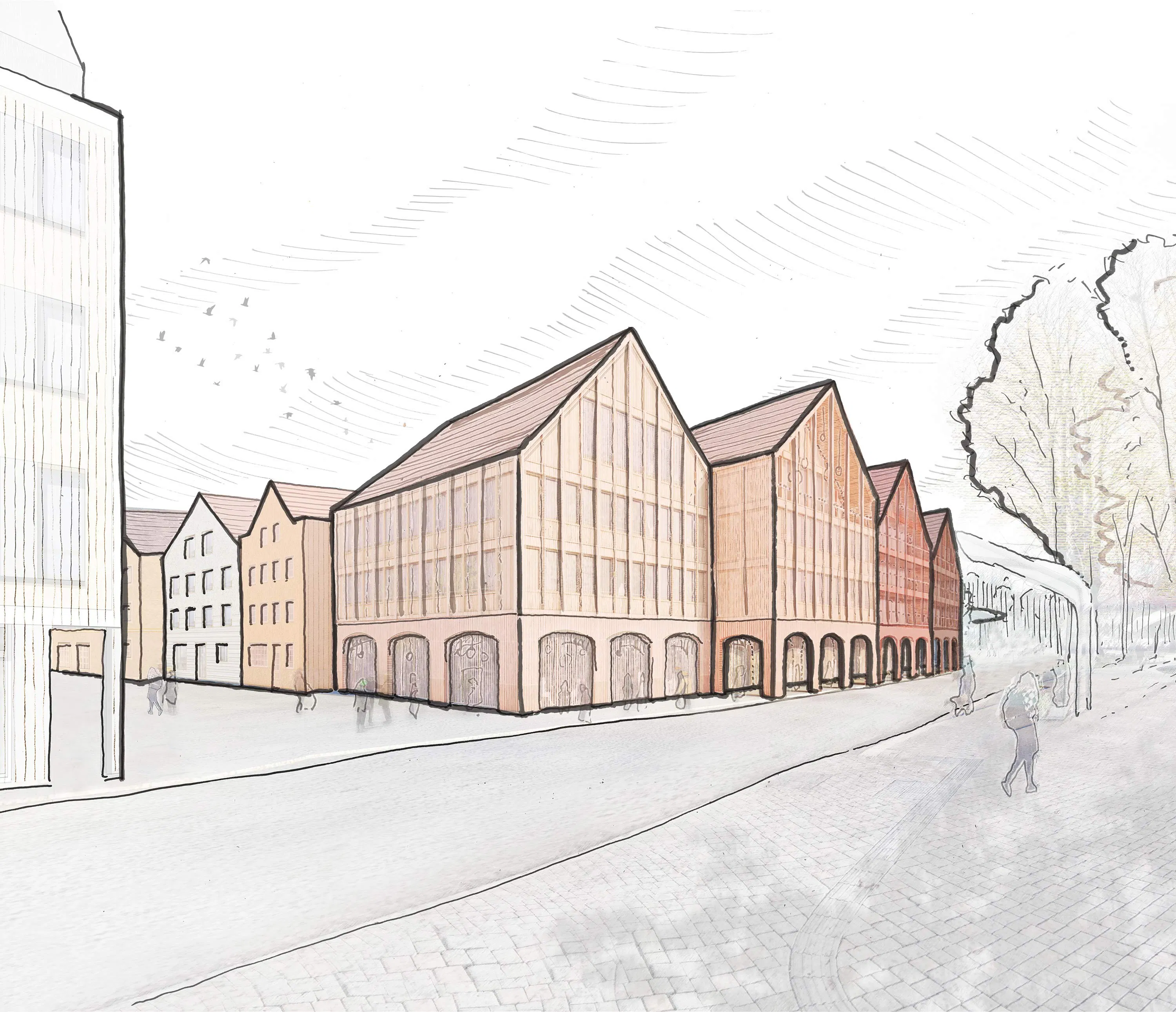 Perspektive Ecke Königstraße/Horchlerstraße
