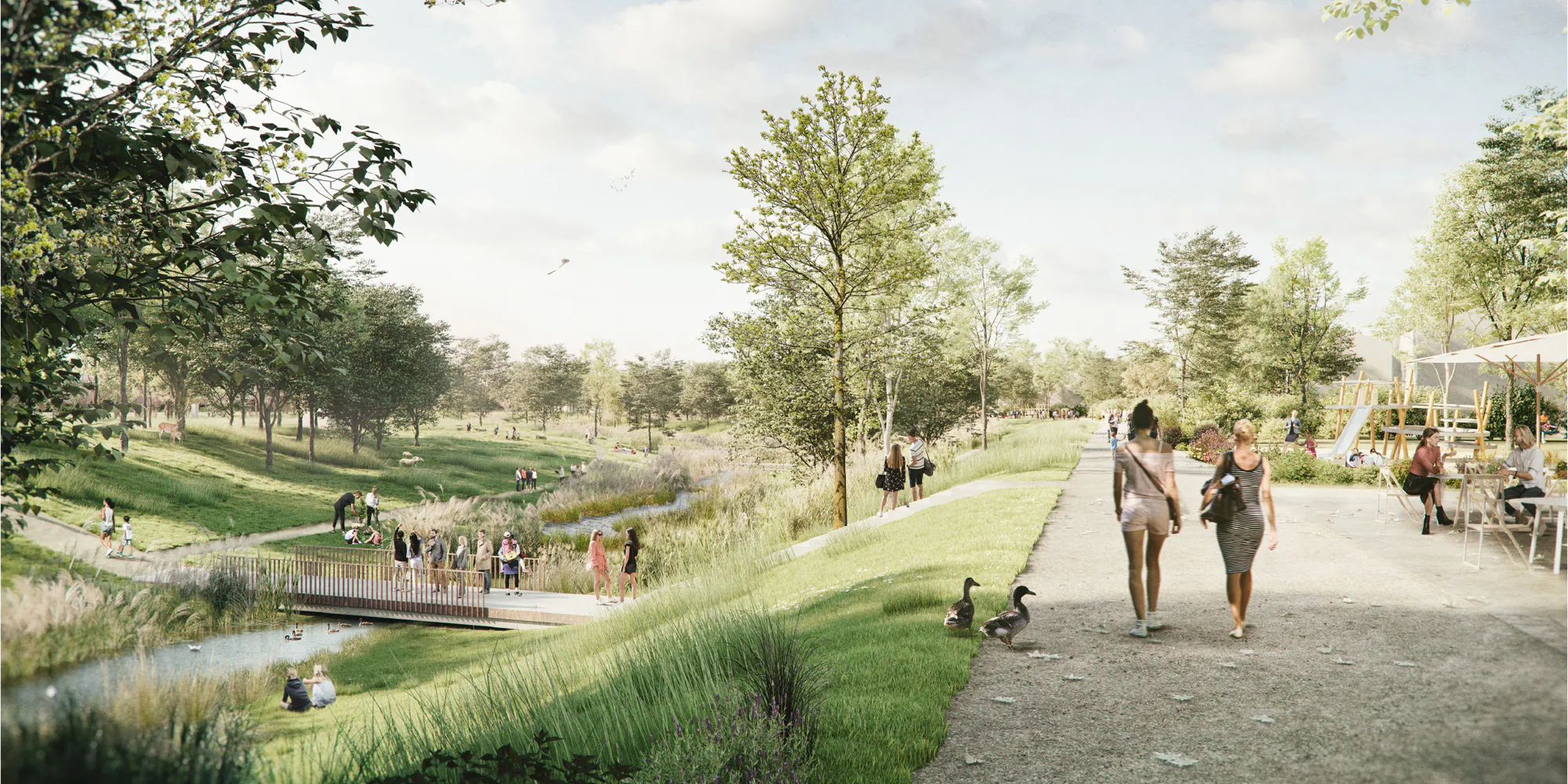 Stadtrandpromenade mit Augarten