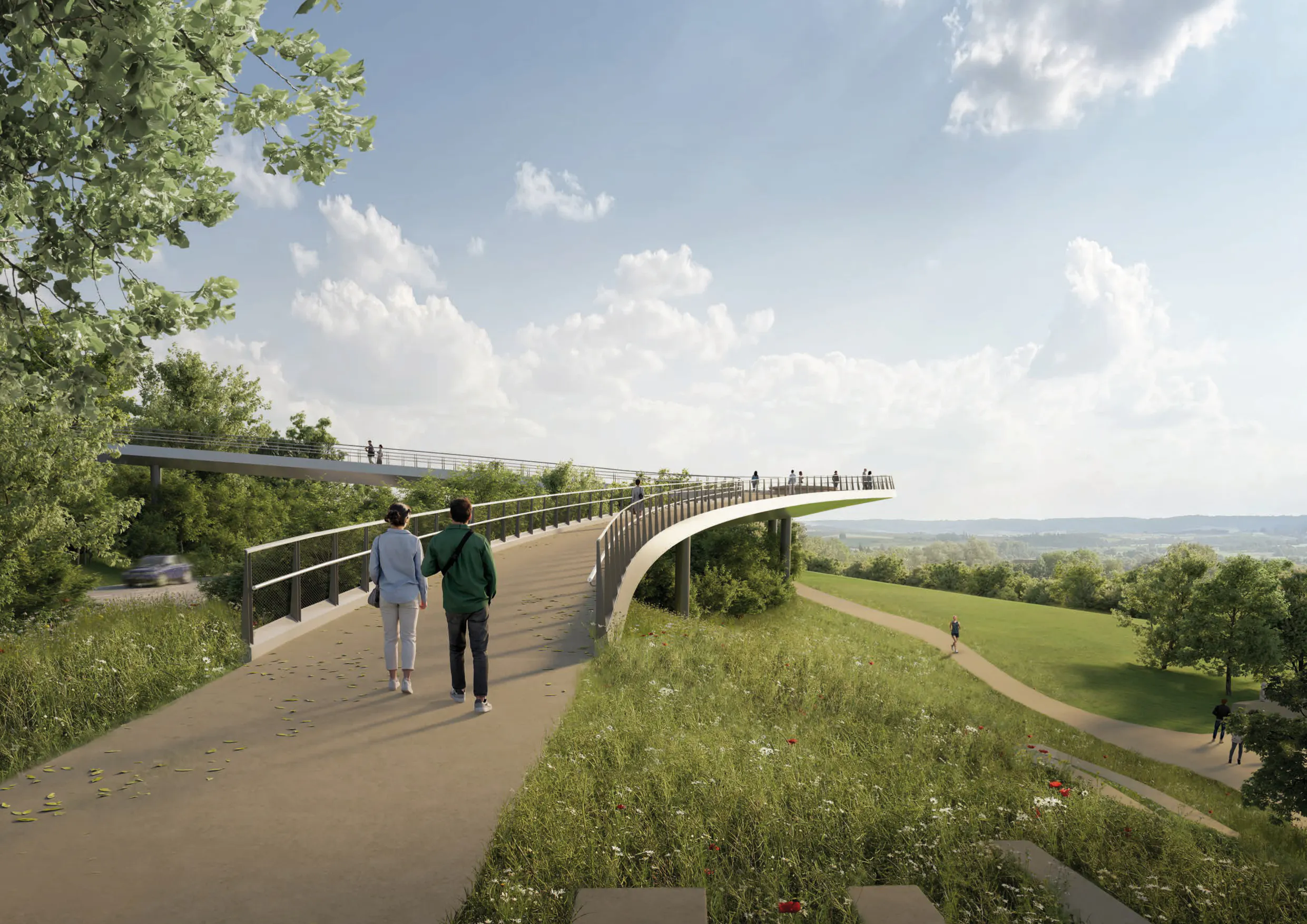 Fußgängerperspektive Schellenbergbalkon