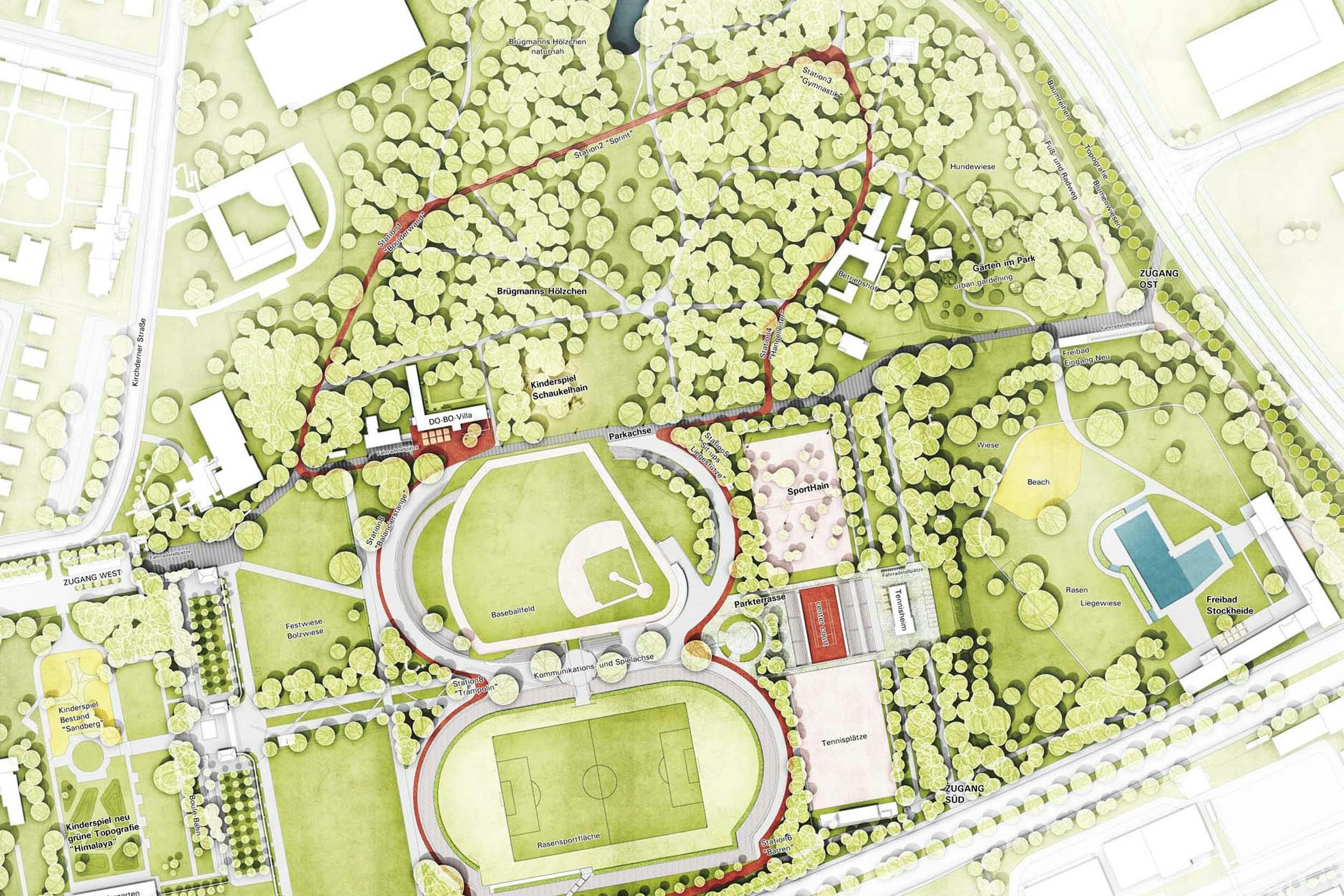 Dortmund - Hoeschpark Übersichtplan