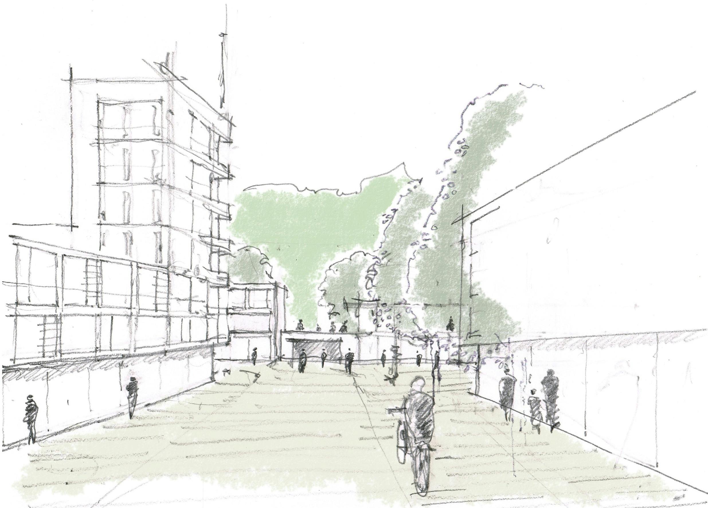 Blick aus der Bahnhofstraße