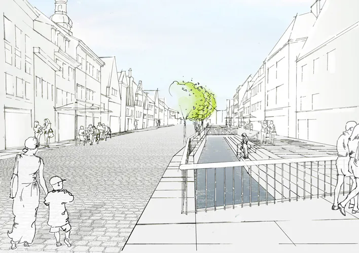 1. Preis Obere u. Untere Hauptstraße, Seitenstraßen u. Moosachöffnung