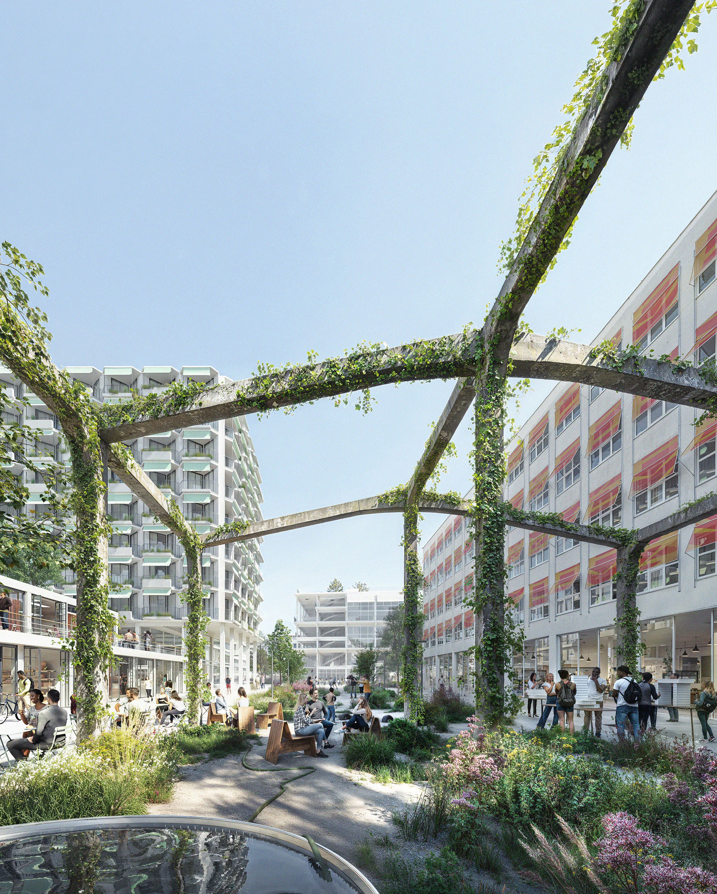 Blick in die Quartiersmitte