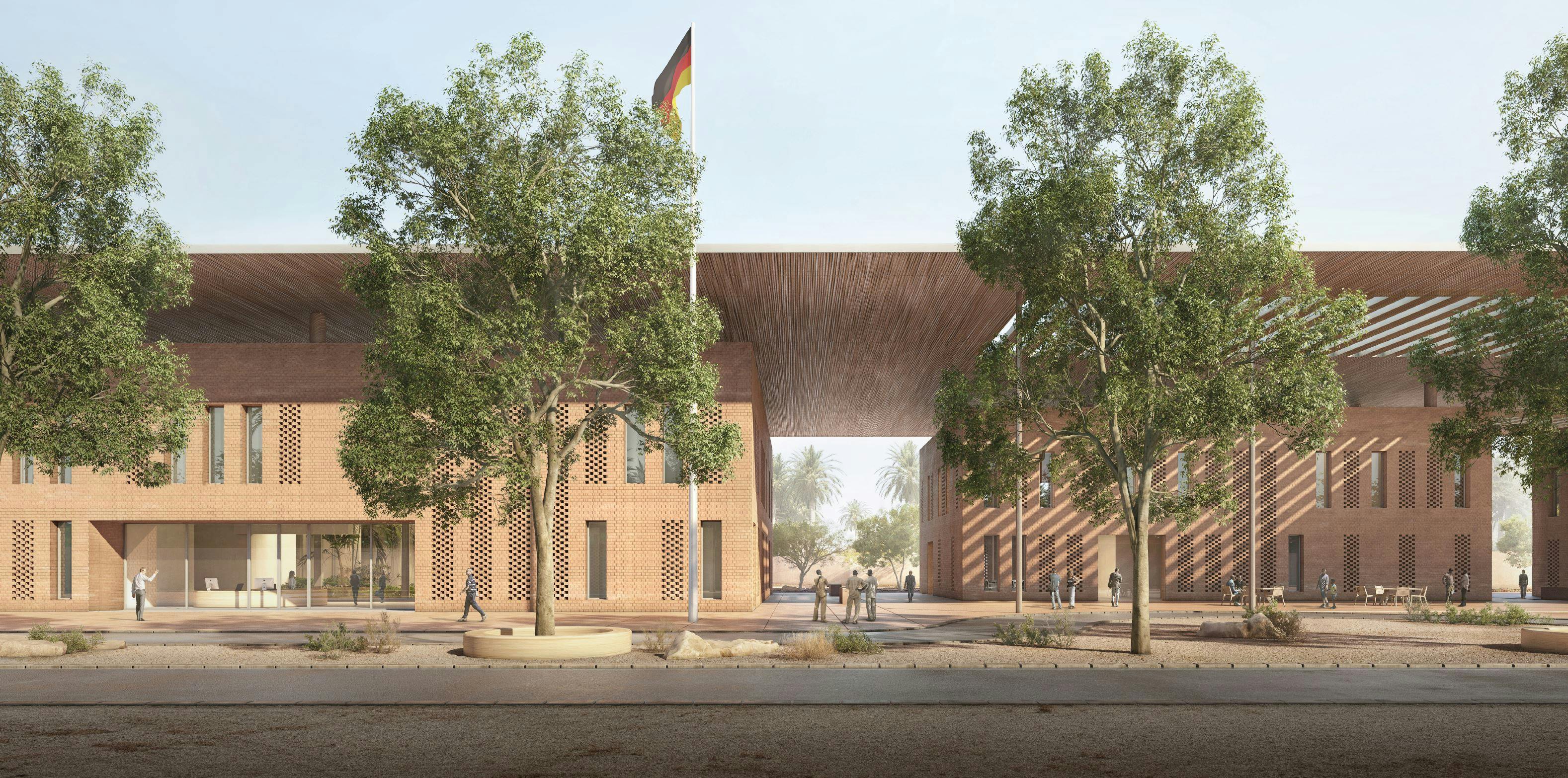 Neubau Kanzlei und Residenz, Deutsche Botschaft Ouagadougou in Burkina Faso