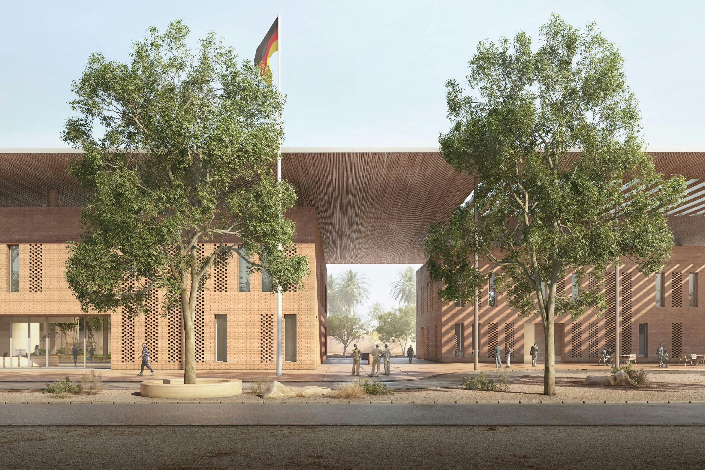 Neubau Kanzlei und Residenz, Deutsche Botschaft Ouagadougou in Burkina Faso