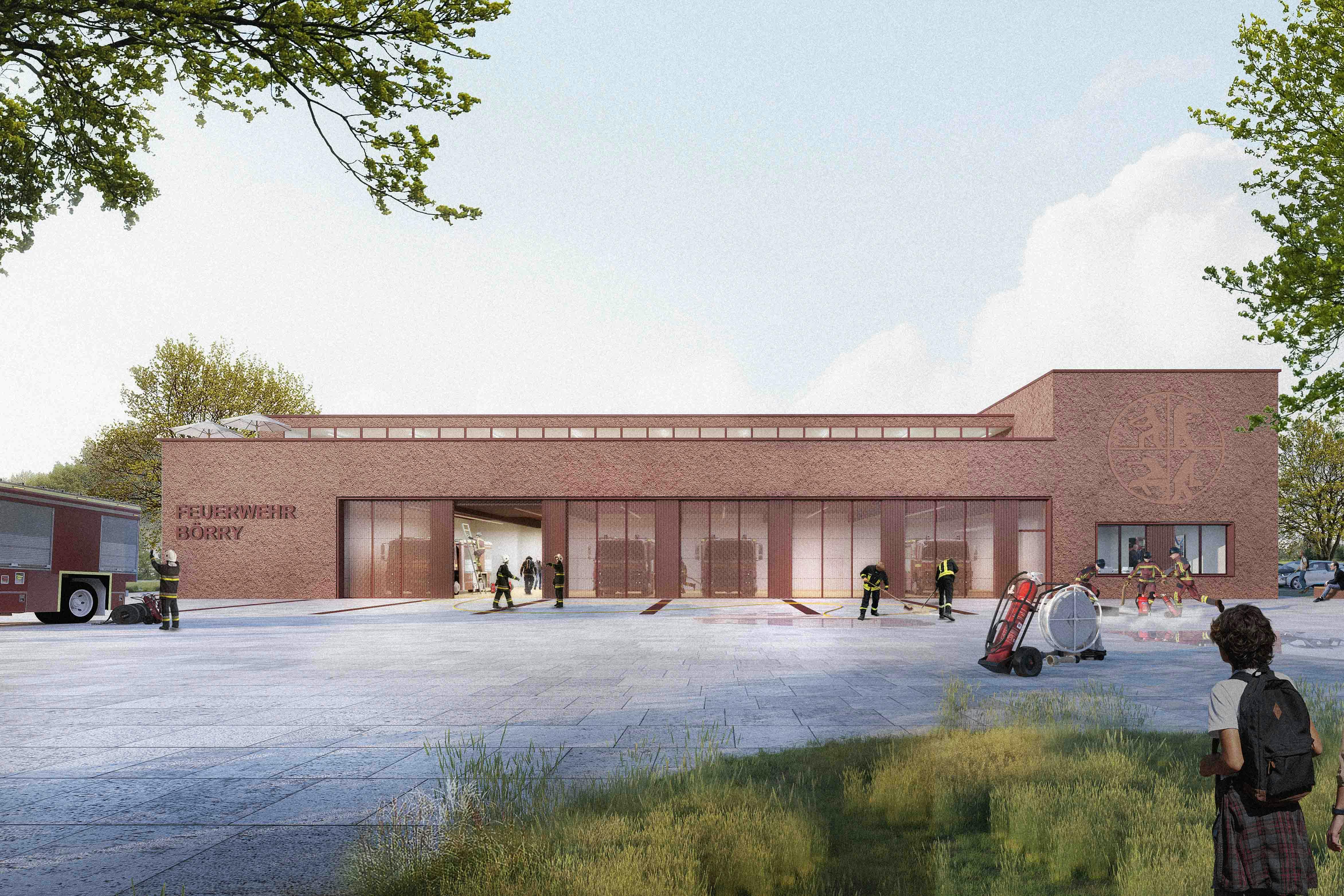 1. Platz: Wettbewerb Feuerwache Börry, ©Entwurf RKW Architektur +