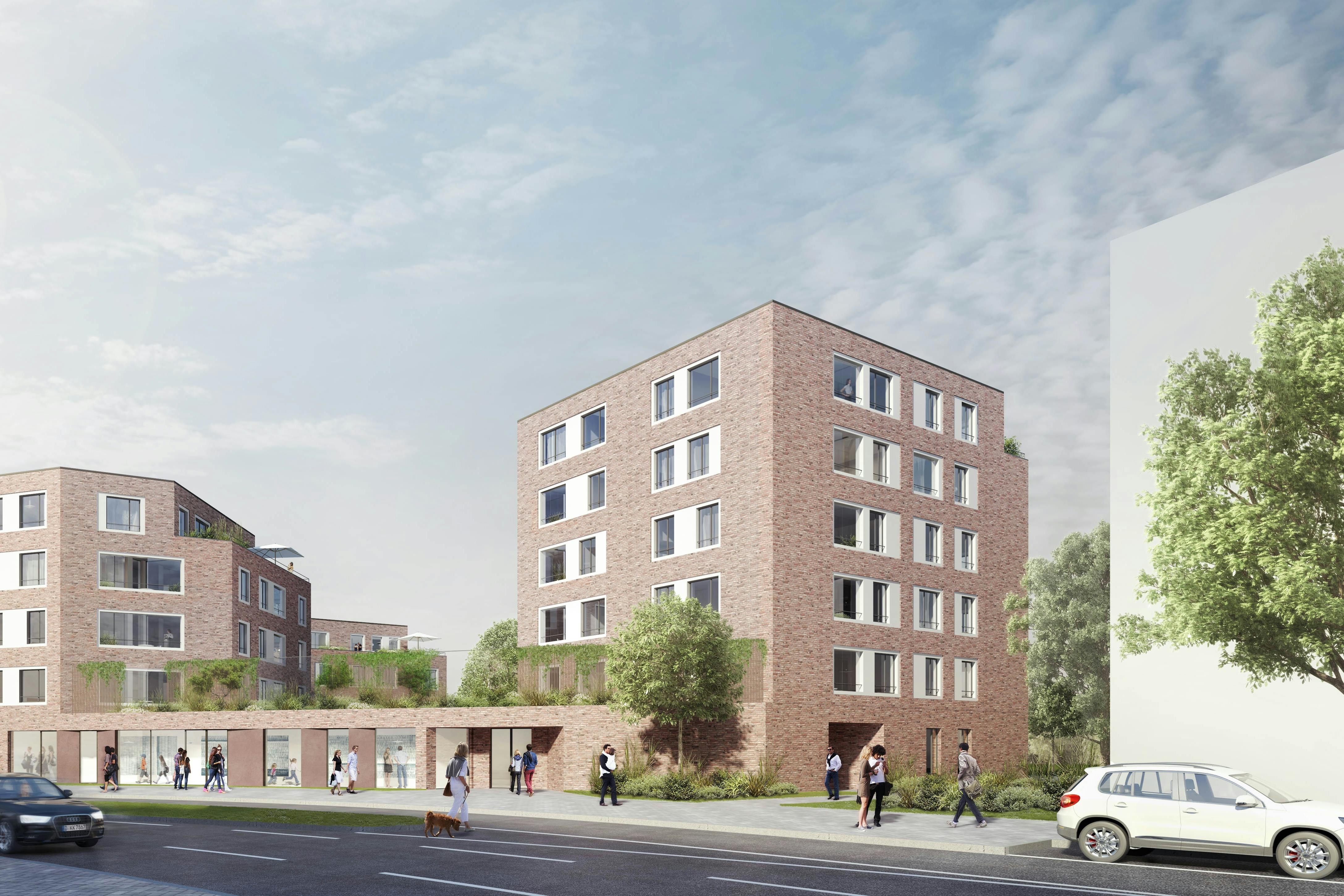 Wettbewerbsbeitrag HPP Architekten - Alexianer Quartier - Neues Wohnen auf dem Areal des ehemaligen St. Alexius-Krankenhauses in Neuss