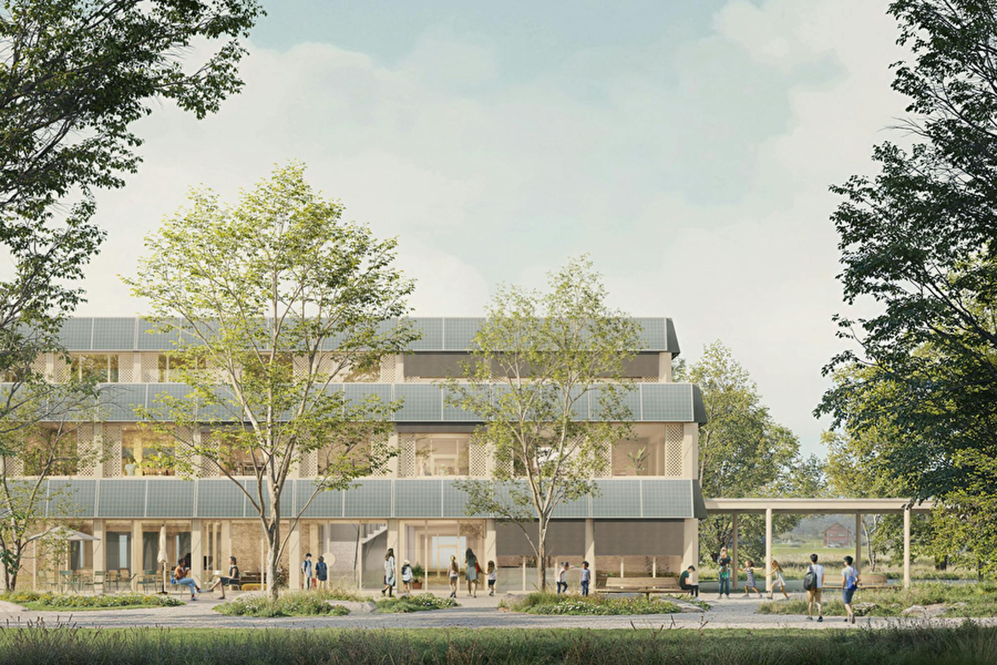 Visualisierung Blick auf die Südfassade