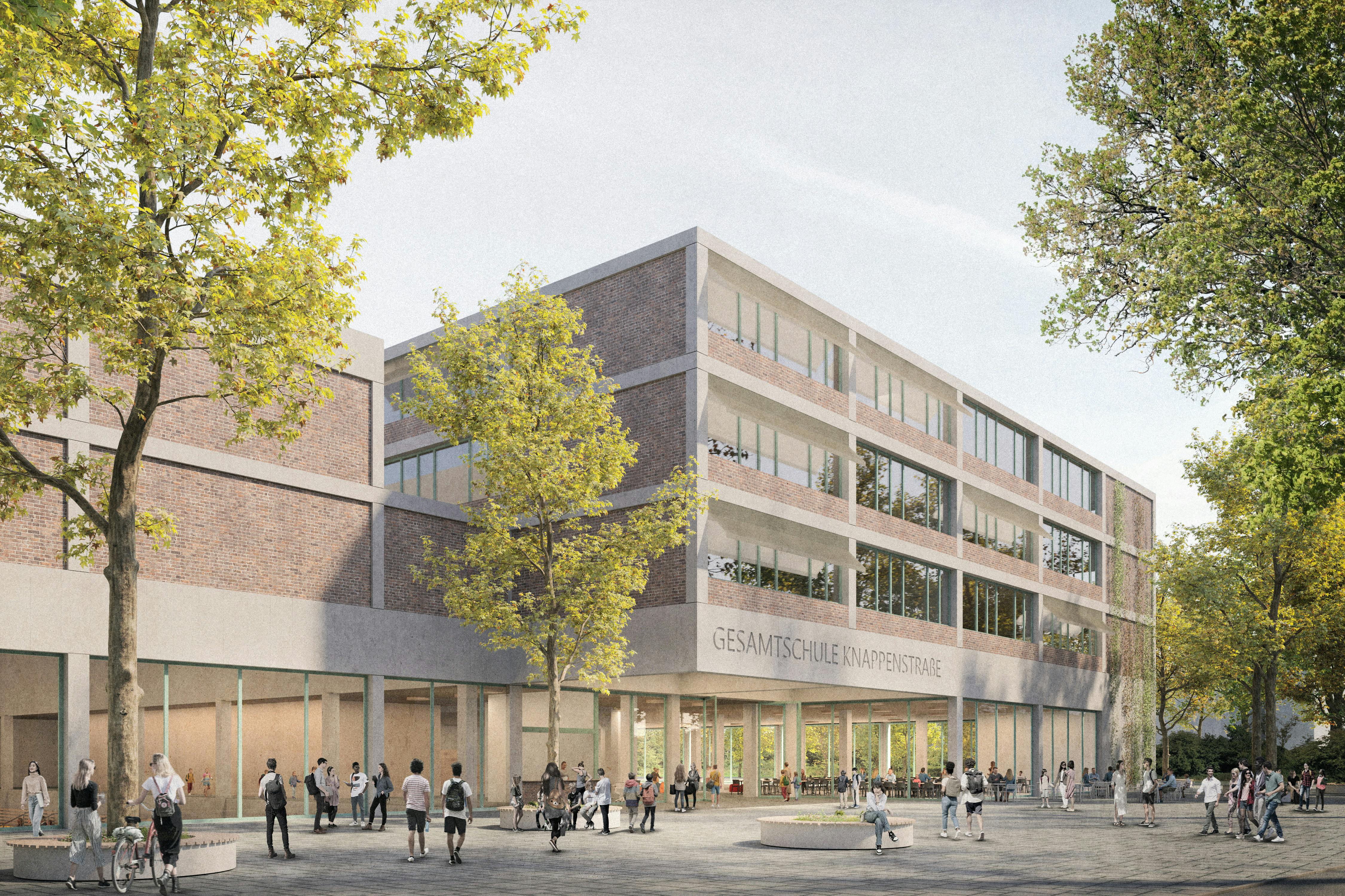 Anerkennung Neubau einer Gesamtschule an der Knappenstraße in