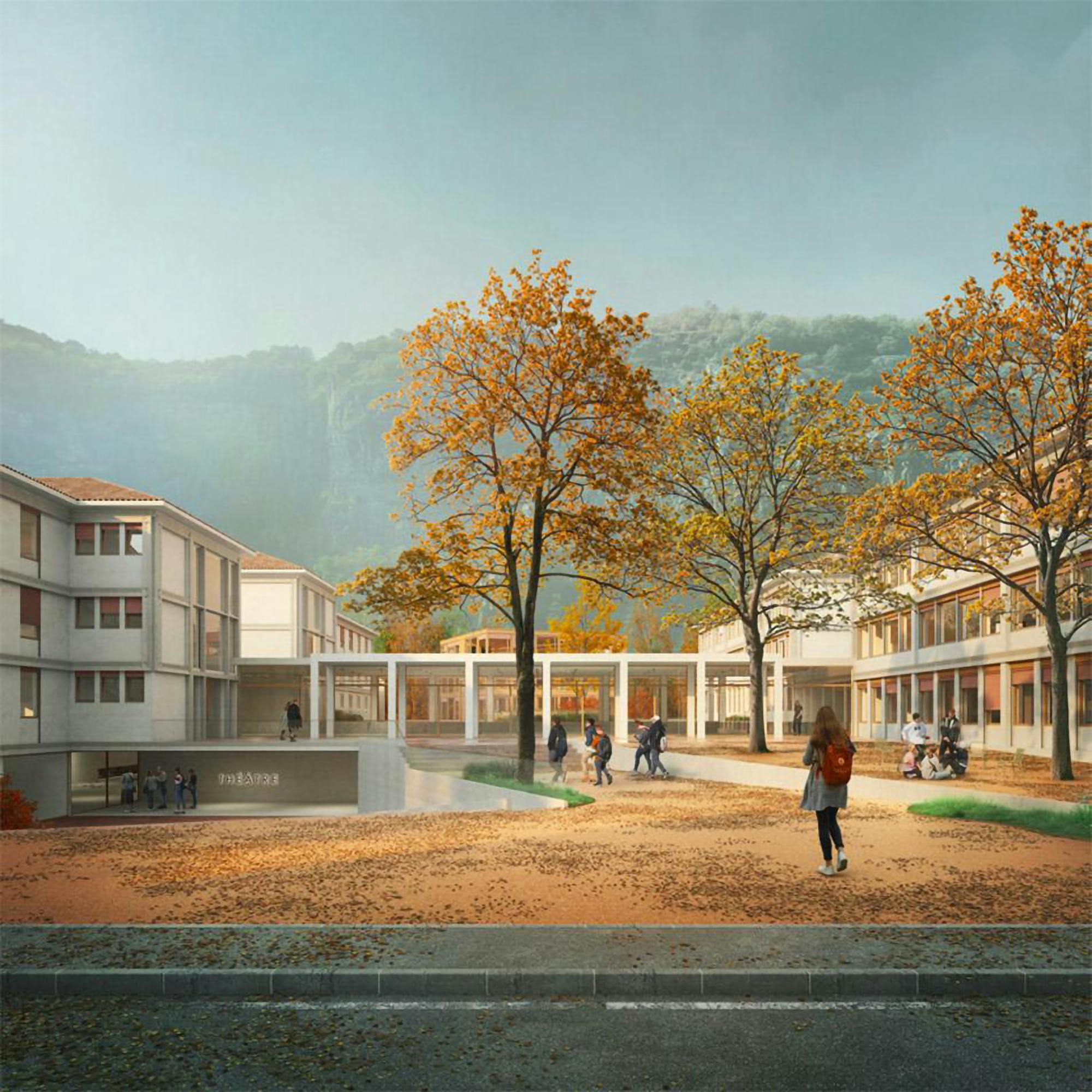 Erweiterung und Sanierung des LycéeCollège de l'Abbaye in StMaurice