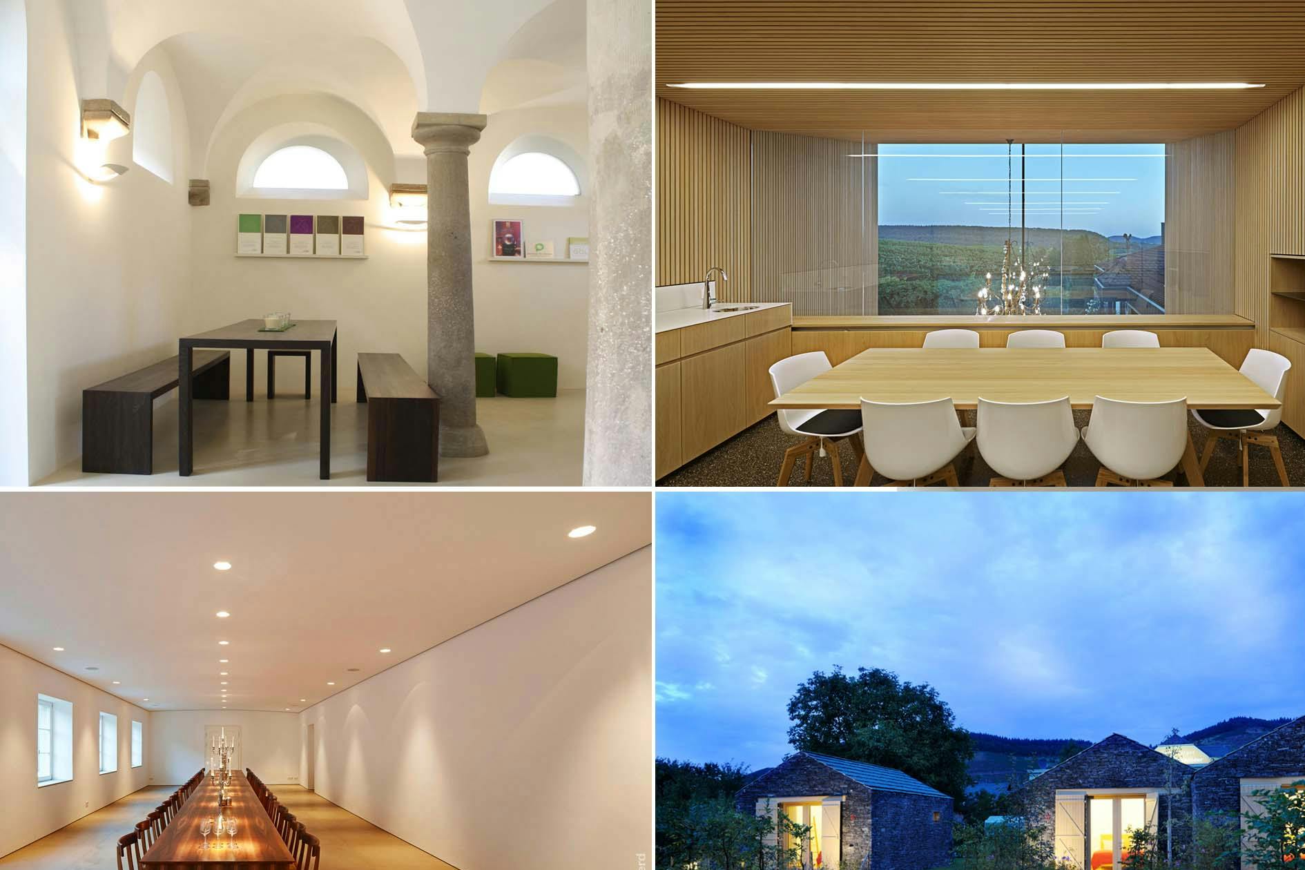 Die vier Preisträger-Projekte des Architekturpreises Wein 2013