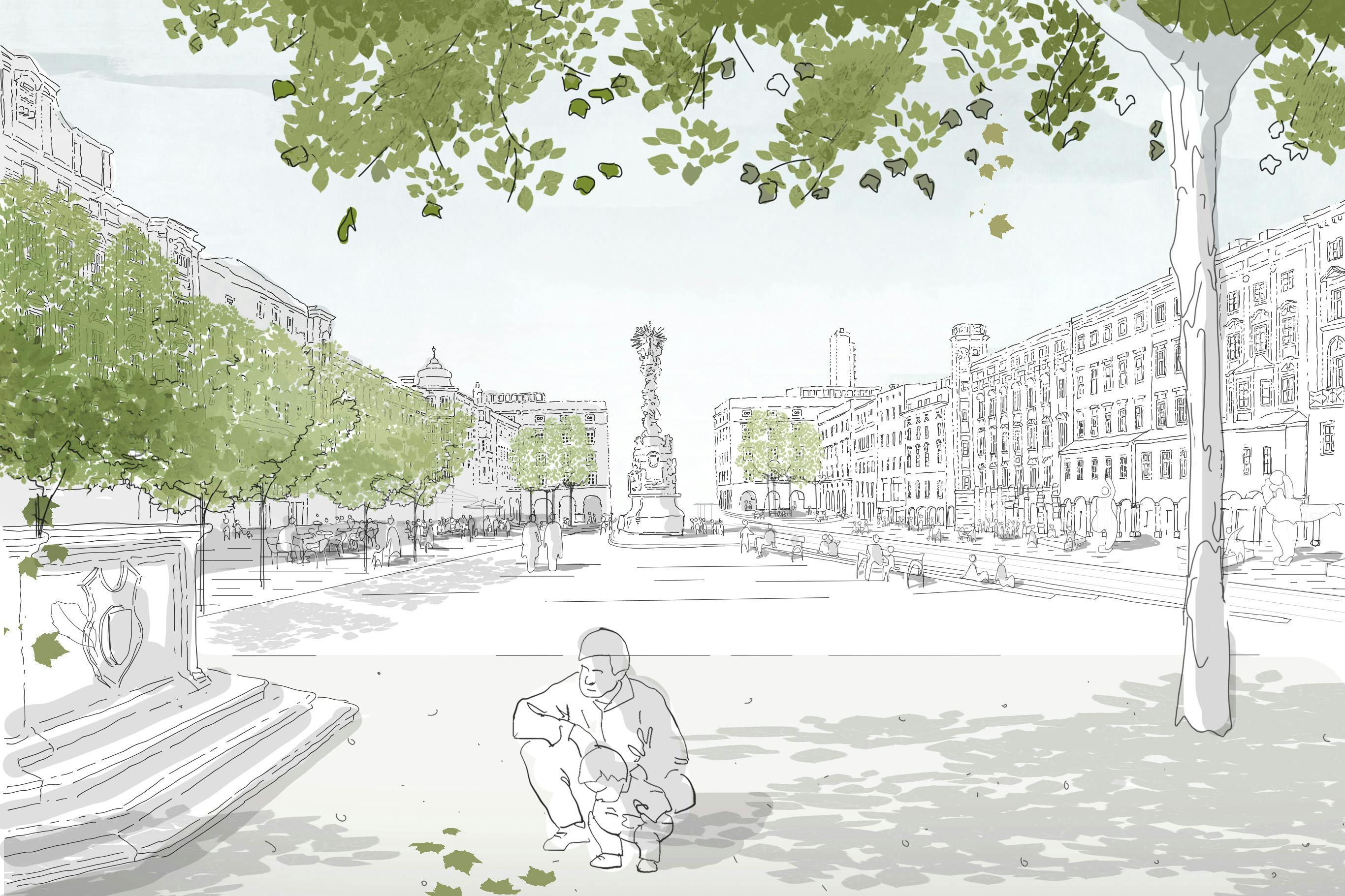 Blick über den Hauptplatz