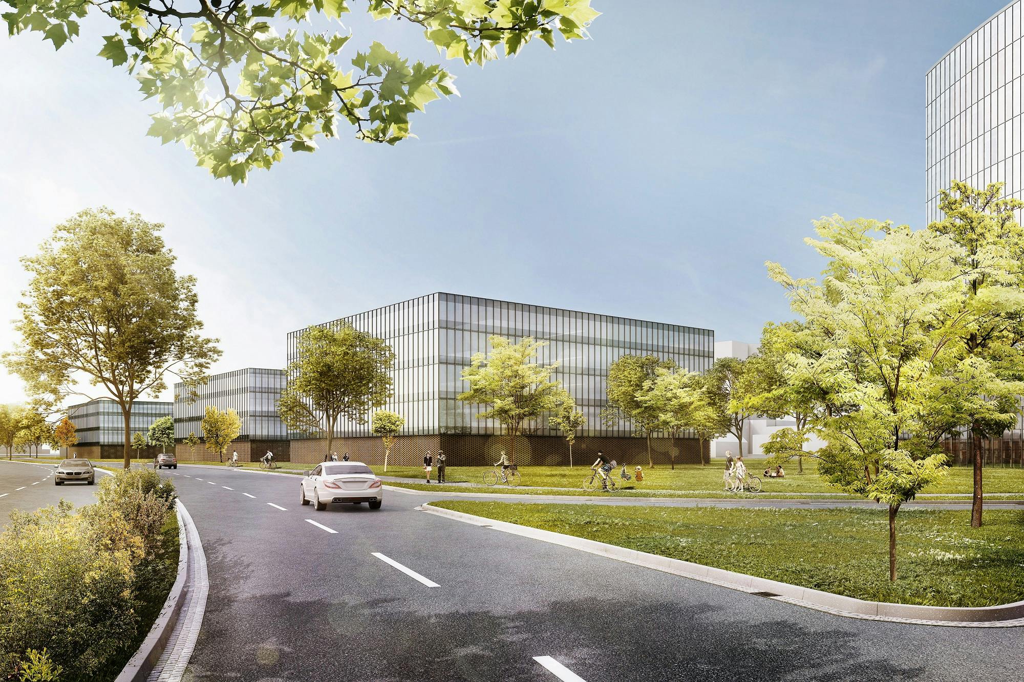 Visualisierung des Masterplans wonach der Neubau für das Body & Brain Institute Münster entsteht