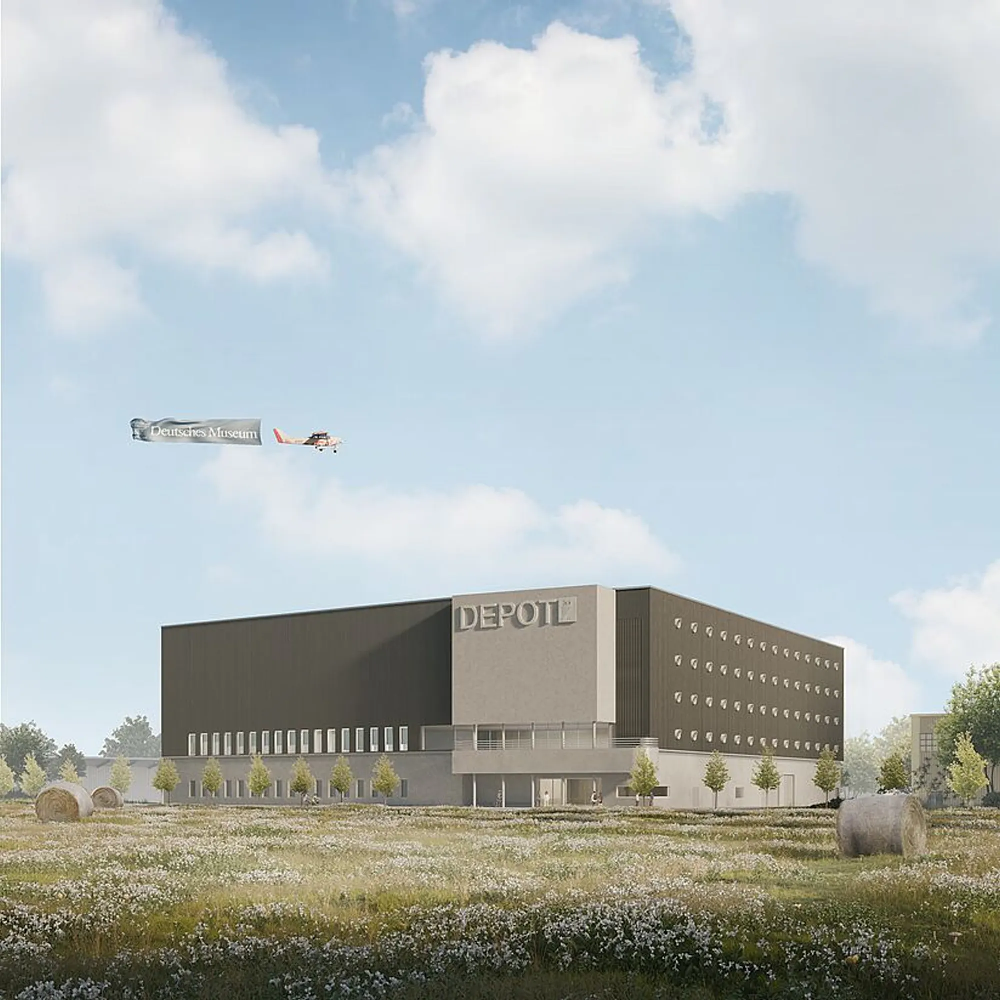 Visualisierung Zentraldepot für das Deutsche Museum