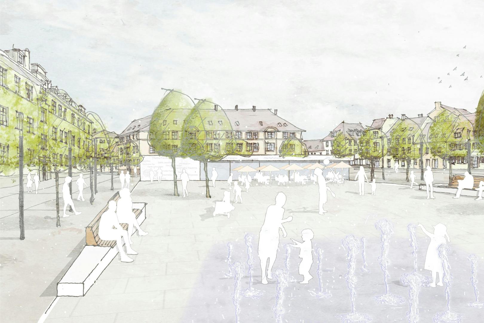 Im Herzen der Innenstadt von Landau entsteht ein belebter Stadtplatz – der neue Weißquartierplatz