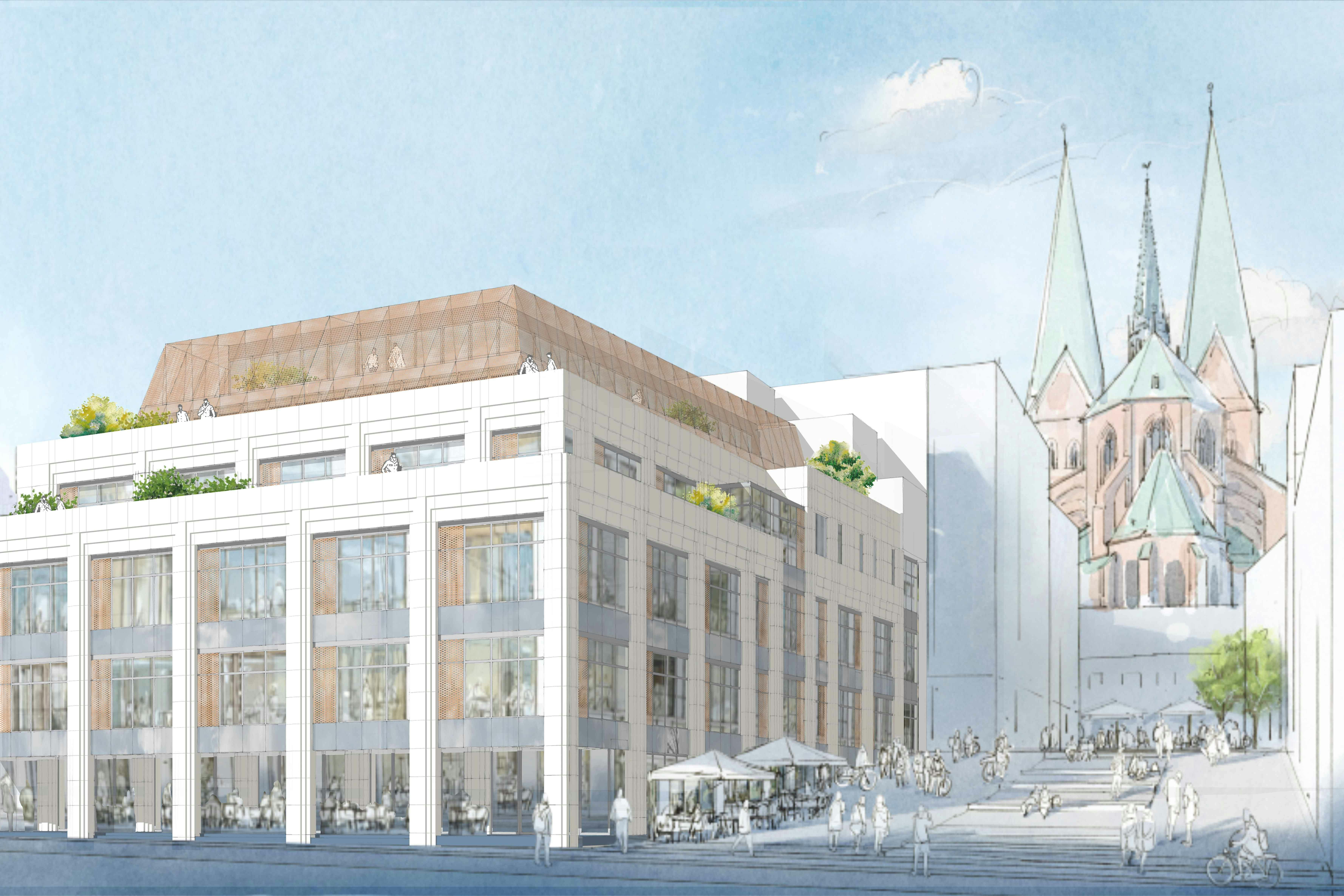 Perspektive von der Königsstraße