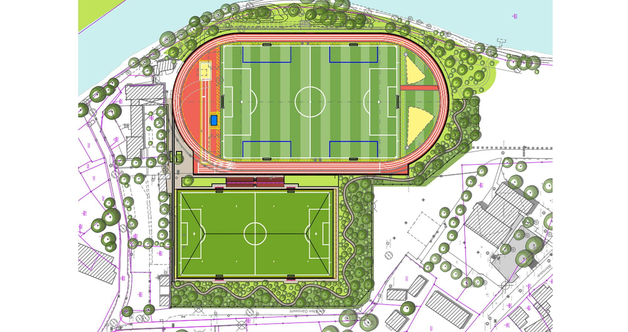 Entwurf Lageplan_Heringen (Werra)_ Sanierung Sportplatz Heringen