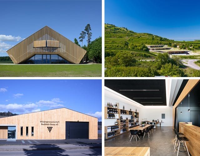 Die vier Preisträger-Projekte des Architekturpreises Wein 2016